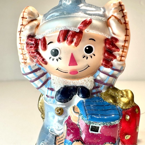 Rare 1998 Kurt Adler Polonaise Collection Raggedy Andy Glass Ornament AP 1514 - Picture 4 of 13